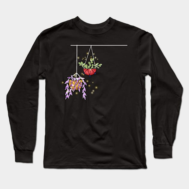 Sparkly Hanging Plants! Long Sleeve T-Shirt by TheHermitCrab